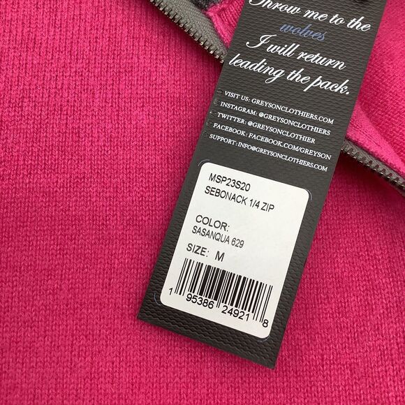 Greyson Mens Sebonack Cashmere Wool Blend 1/4 Zip Golf Pullover Size Medium NWT - Picture 6 of 8